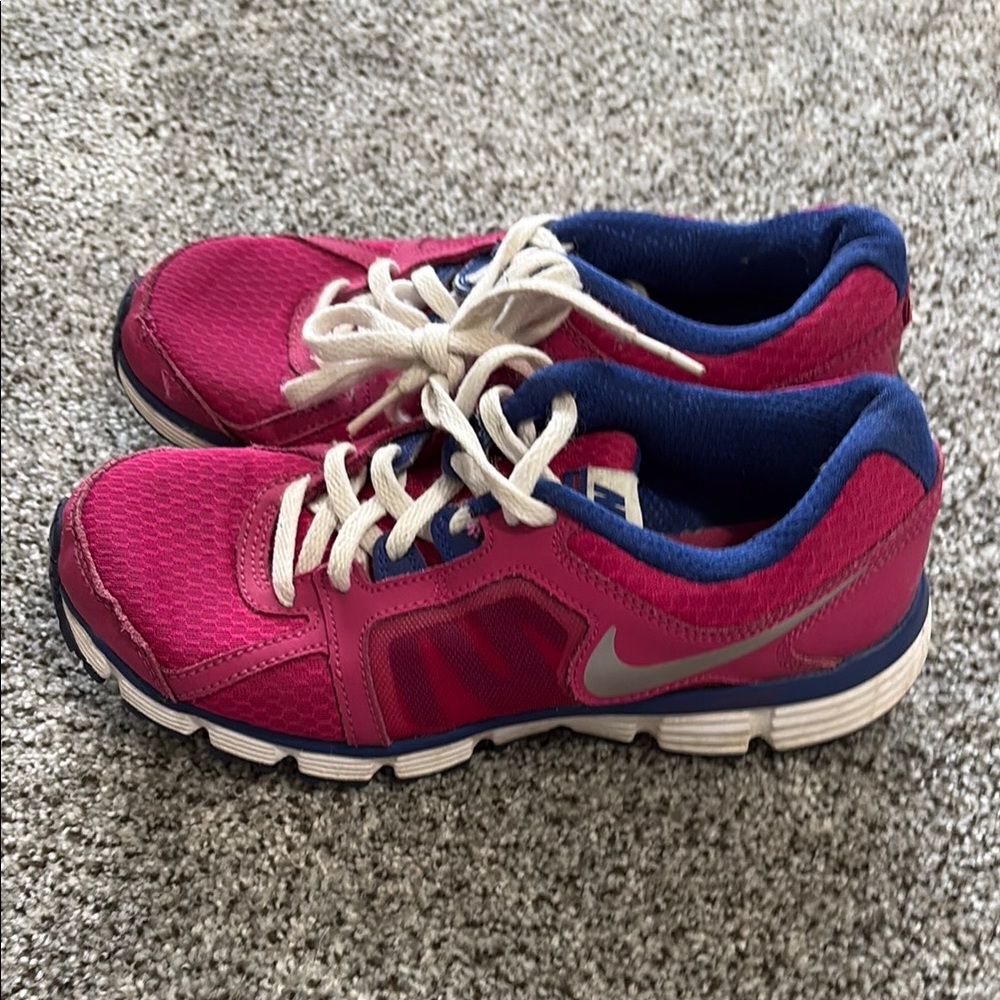 Kids Nike Pink and Blue Athletic Shoes - Size 4Y